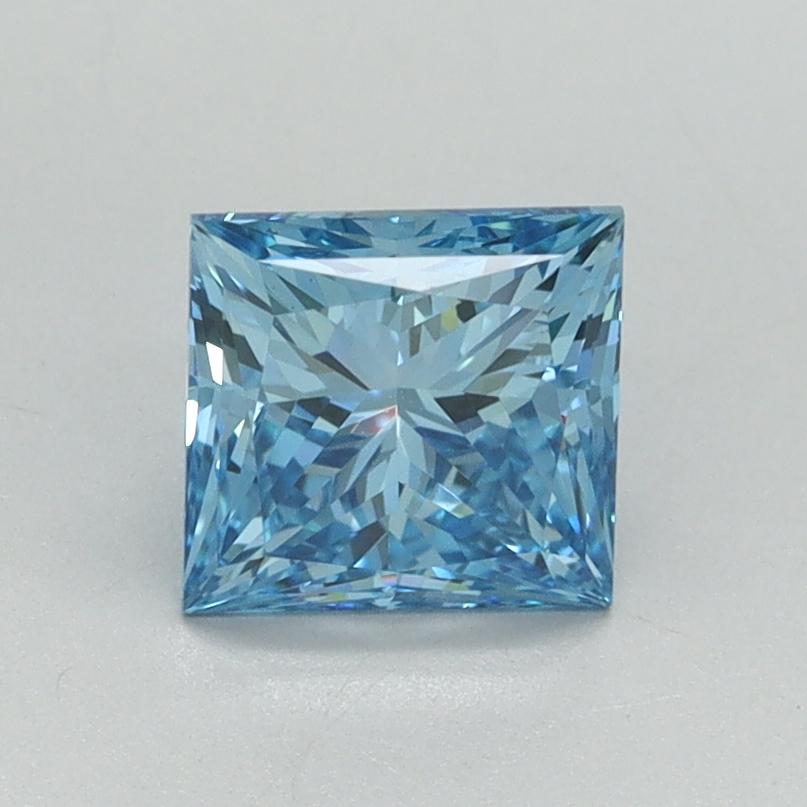 1.20 Ct. Fancy Vivid Blue Princess Lab Grown Diamond