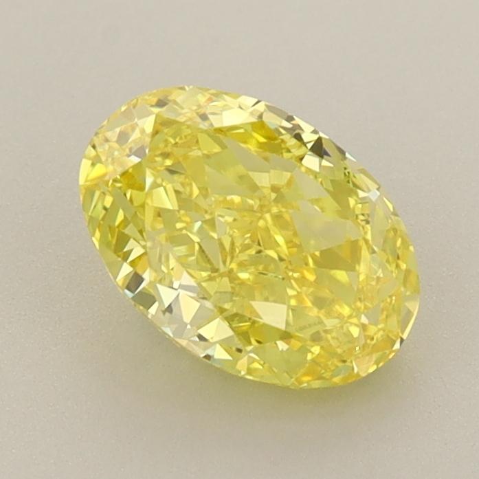 1.17 Ct. Fancy Vivid  Yellow Oval Lab Grown Diamond