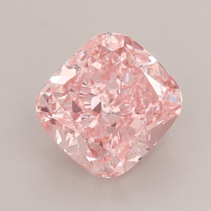 1.19 Ct. Fancy Vivid  Pink Cushion Lab Grown Diamond