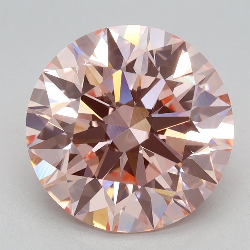 3.03 Ct. Fancy Intense Pink Round Lab Grown Diamond