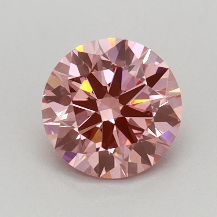 0.59 Ct. Fancy Vivid Pink Round Lab Grown Diamond