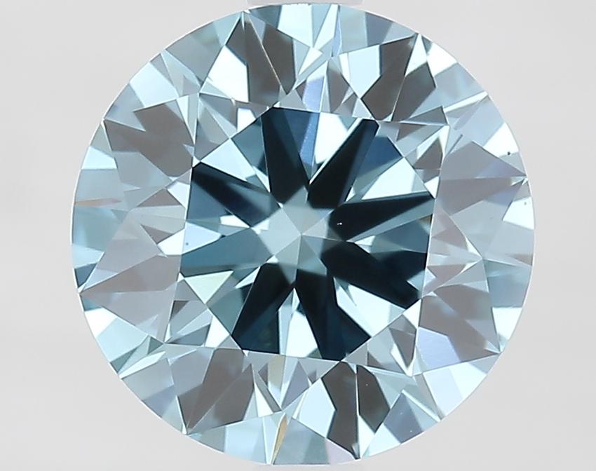 2.01 Ct. Fancy Vivid Blue Round Lab Grown Diamond