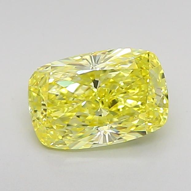 1.03 Ct. Fancy Intense Yellow Cushion Lab Grown Diamond