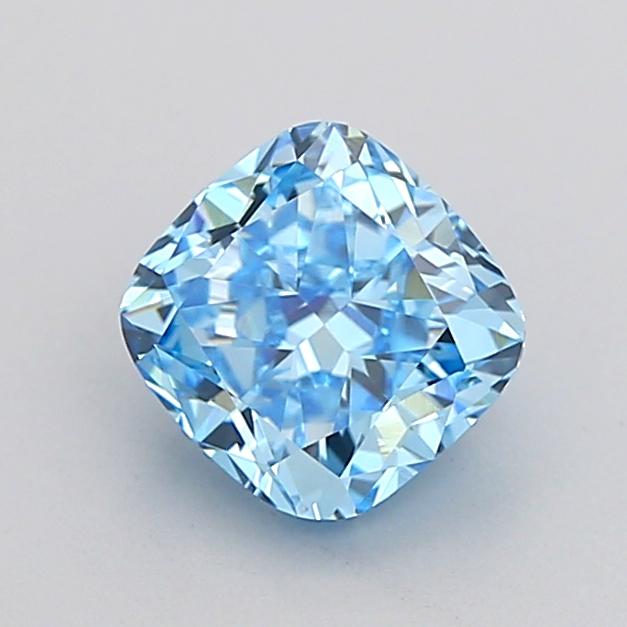 1.05 Ct. Fancy Vivid Blue Cushion Lab Grown Diamond