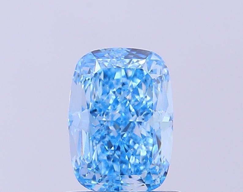 1.02 Ct. Fancy Vivid Blue Cushion Lab Grown Diamond