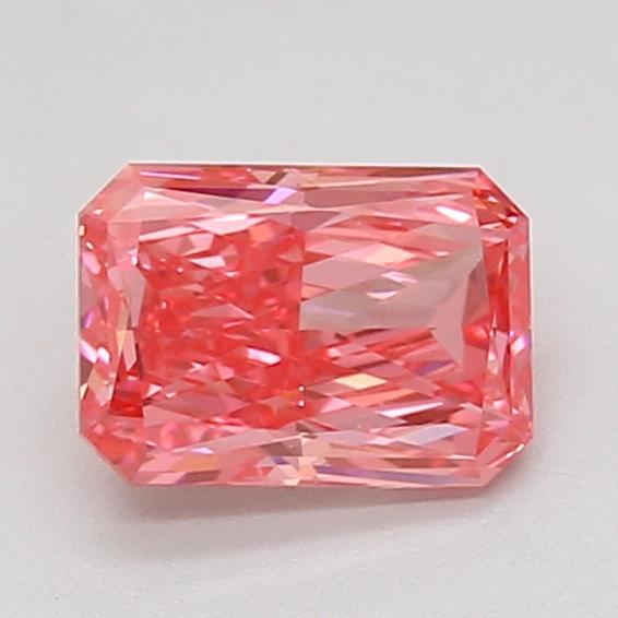 1.09 Ct. Fancy Vivid Pink Radiant Lab Grown Diamond