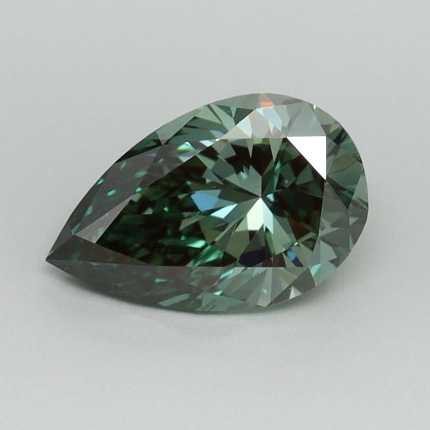 1.06 Ct. Fancy Vivid Green Pear Lab Grown Diamond