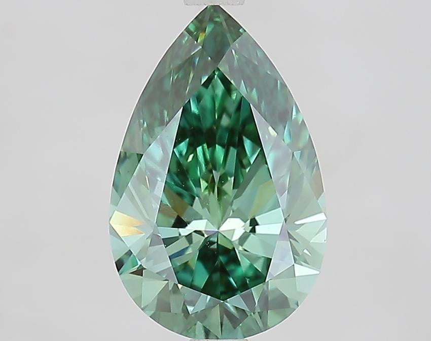 2.50 Ct. Fancy Vivid Green Pear Lab Grown Diamond