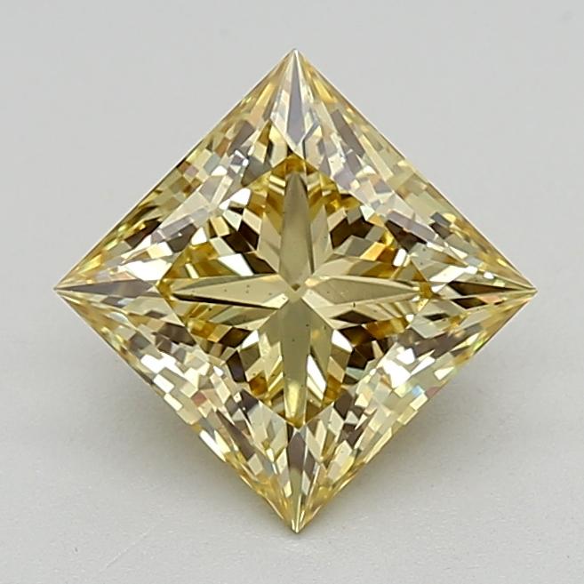 2.35 Ct. Fancy Intense  Yellow Princess Lab Grown Diamond