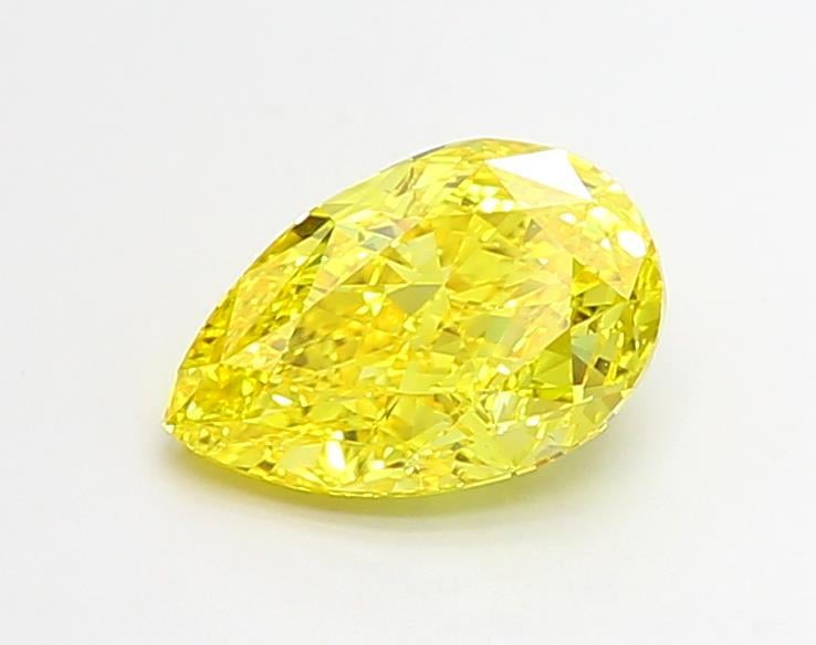 2.01 Ct. Fancy Vivid  Yellow Pear Lab Grown Diamond