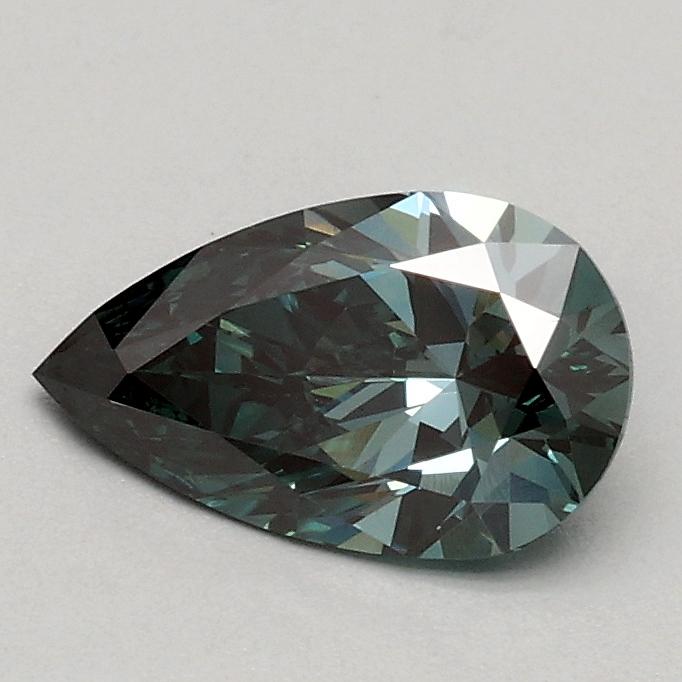 0.54 Ct. Fancy Vivid Green Pear Lab Grown Diamond