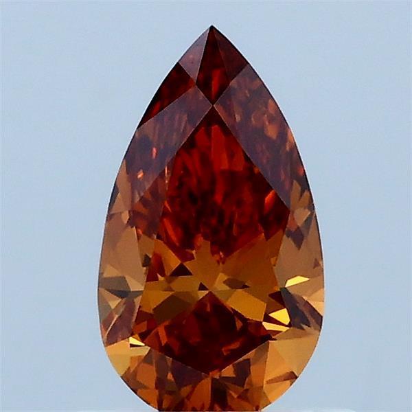 0.71 Ct. Fancy Vivid Orange Pear Lab Grown Diamond
