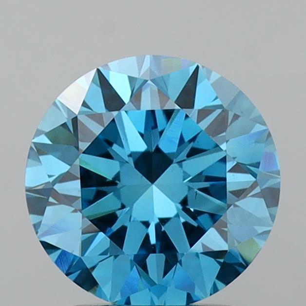2.38 Ct. Fancy Vivid  Blue Round Lab Grown Diamond