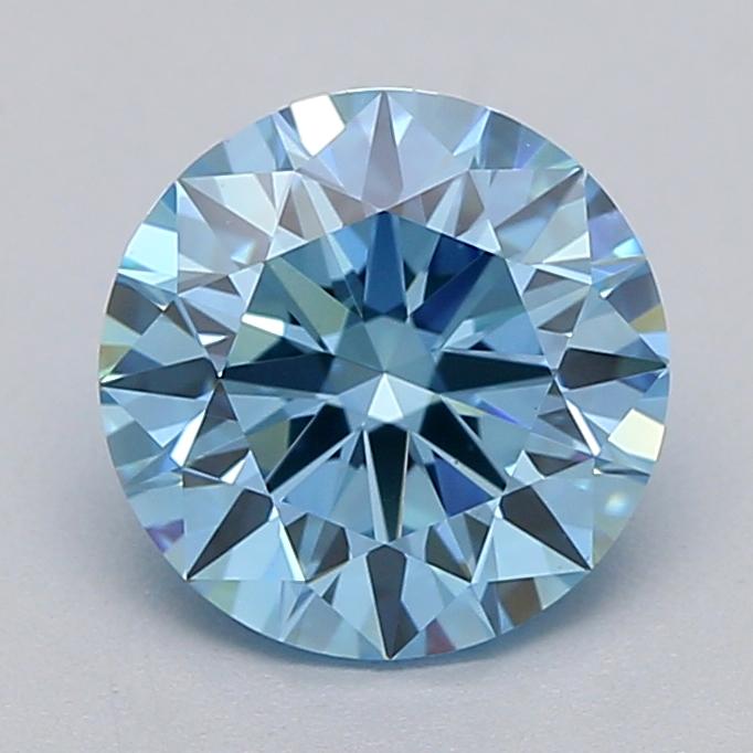 1.01 Ct. Fancy Vivid  Blue Round Lab Grown Diamond