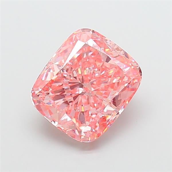 4.01 Ct. Fancy Vivid Pink Cushion Lab Grown Diamond