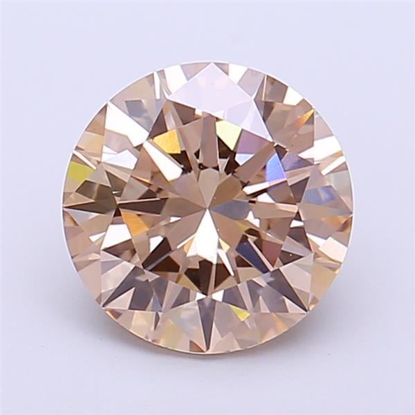 2.23 Ct. Light Brown Round Lab Grown Diamond