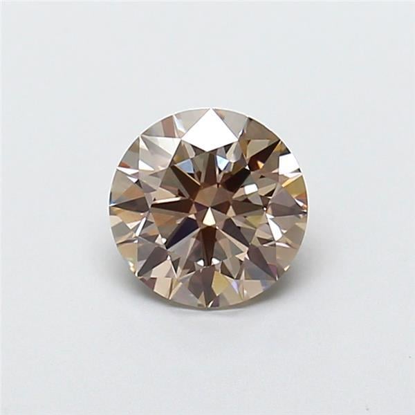 1.09 Ct. Fancy Vivid Brown Round Lab Grown Diamond