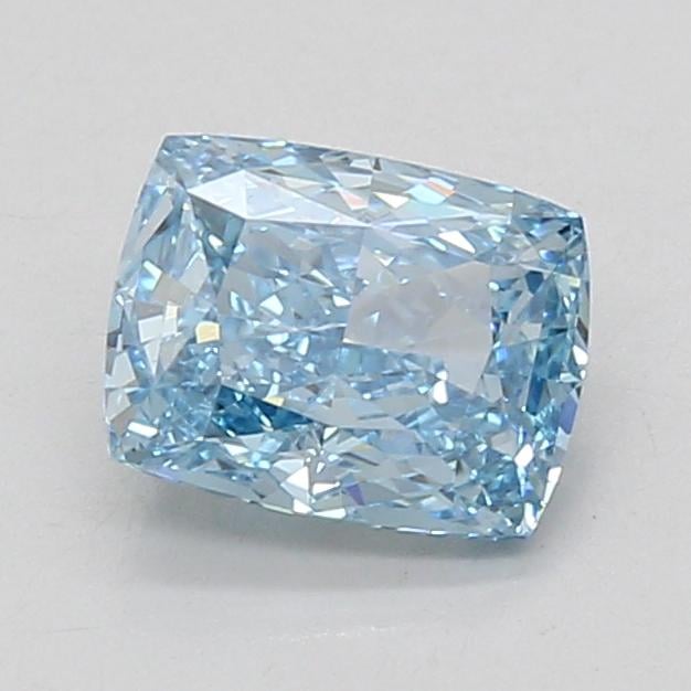 1.53 Ct. Fancy Vivid Blue Cushion Lab Grown Diamond