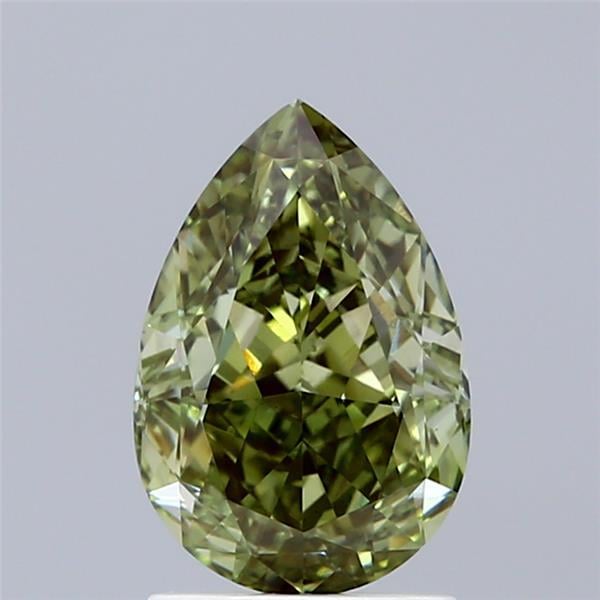 2.02 Ct. Fancy Intense Green Pear Lab Grown Diamond