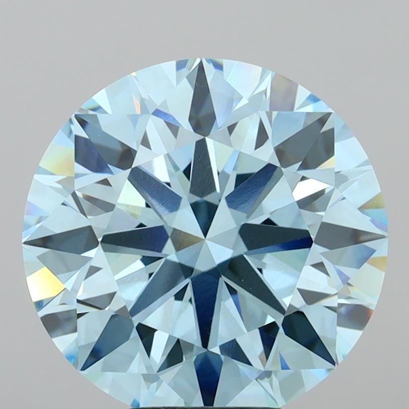 6.09 Ct. Fancy Vivid Blue Round Lab Grown Diamond