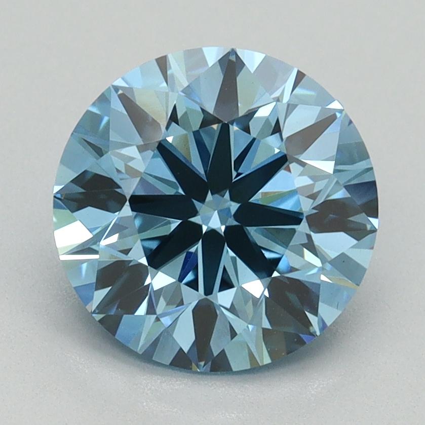 2.27 Ct. Fancy Vivid Blue Round Lab Grown Diamond