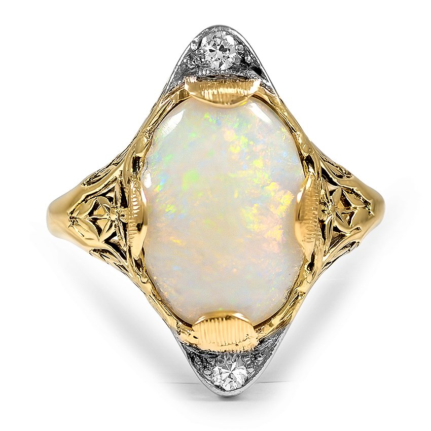 Edwardian Opal Cocktail Ring