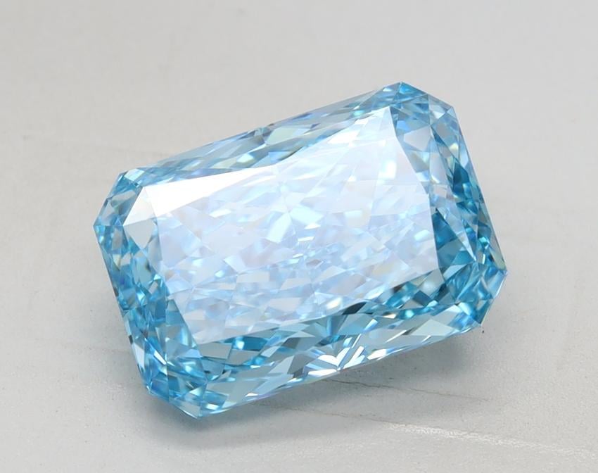 2.47 Ct. Fancy Vivid Blue Radiant Lab Grown Diamond