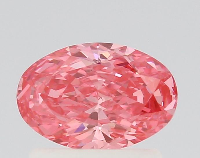 0.74 Ct. Fancy Vivid Pink Oval Lab Grown Diamond