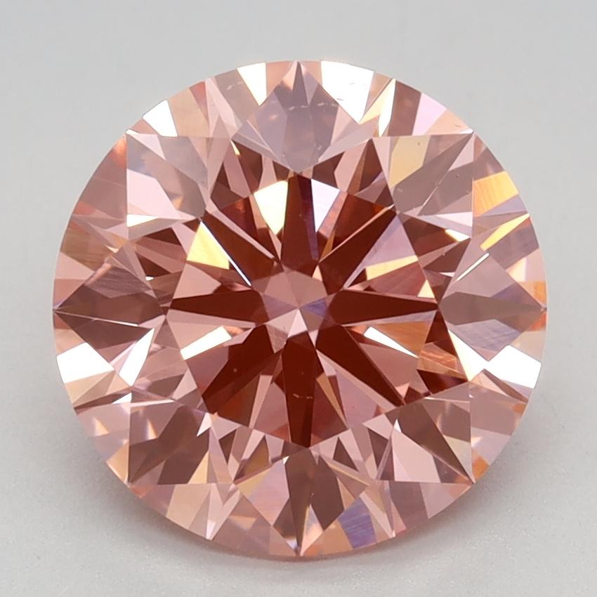 2.76 Ct. Fancy Vivid Pink Round Lab Grown Diamond