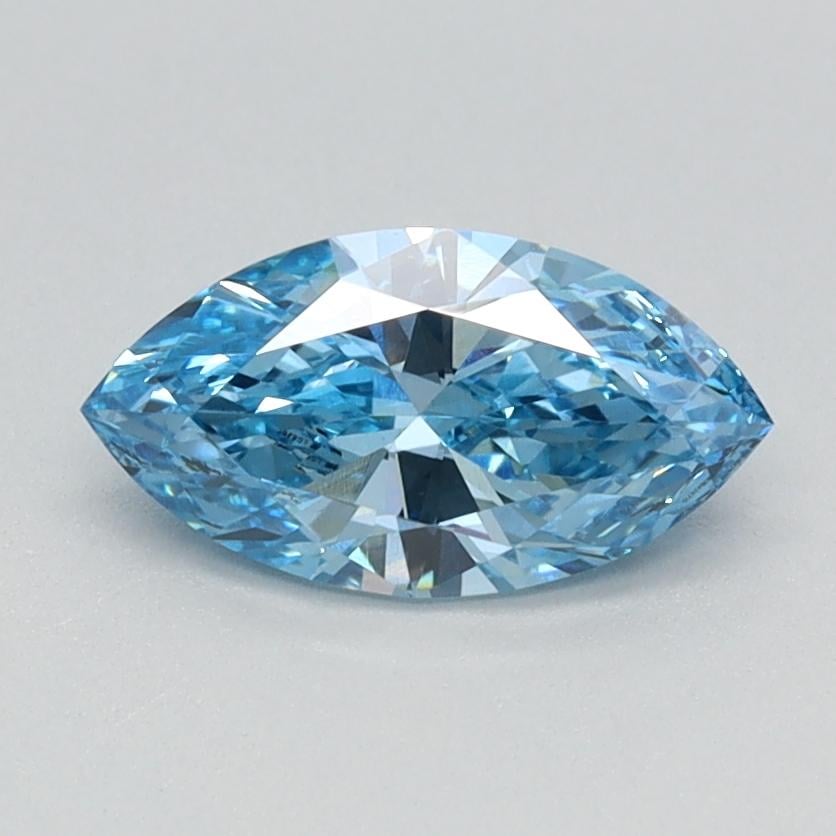 0.70 Ct. Fancy Vivid Blue Marquise Lab Grown Diamond