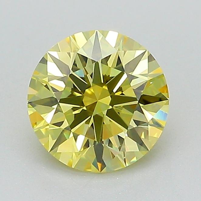 1.09 Ct. Fancy Vivid Yellow Round Lab Grown Diamond