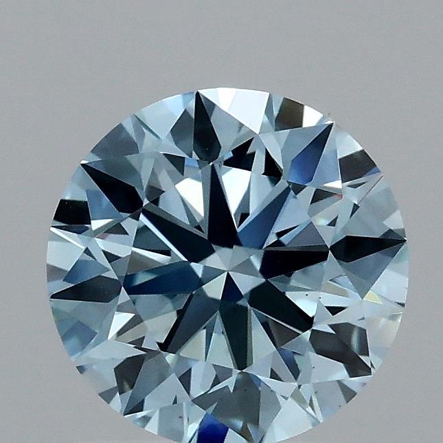 1.40 Ct. Fancy Vivid Blue Round Lab Grown Diamond