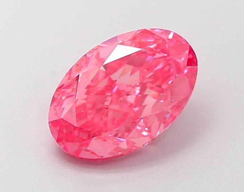 2.01 Ct. Fancy Vivid Pink Oval Lab Grown Diamond