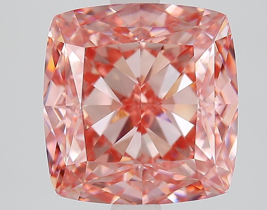 4.11 Ct. Fancy Vivid Pink Cushion Lab Grown Diamond