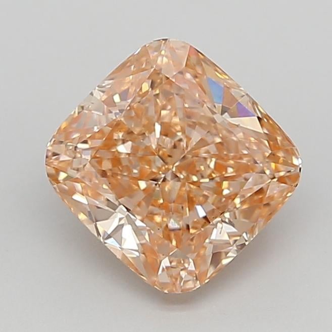 2.71 Ct. Fancy Intense Brownish Orange Cushion Lab Grown Diamond