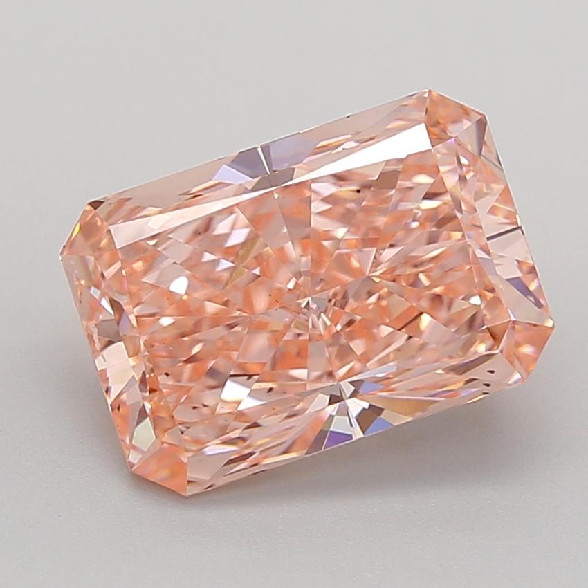 5.04 Ct. Fancy Vivid  Pink Radiant Lab Grown Diamond