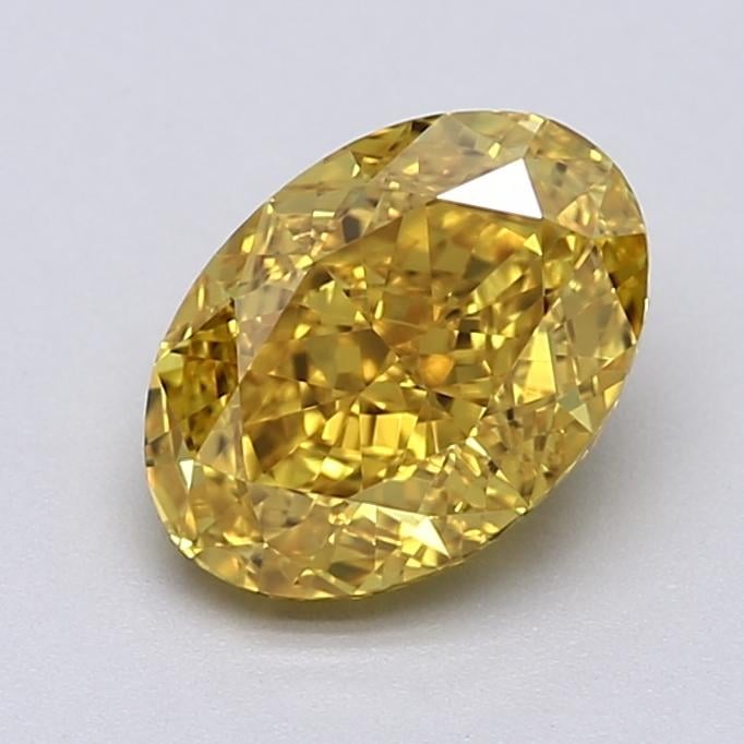 1.42 Ct. Fancy Vivid  Yellow Oval Lab Grown Diamond