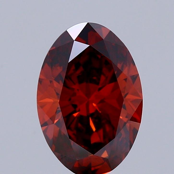 1.03 Ct. Fancy Deep Orange Oval Lab Grown Diamond