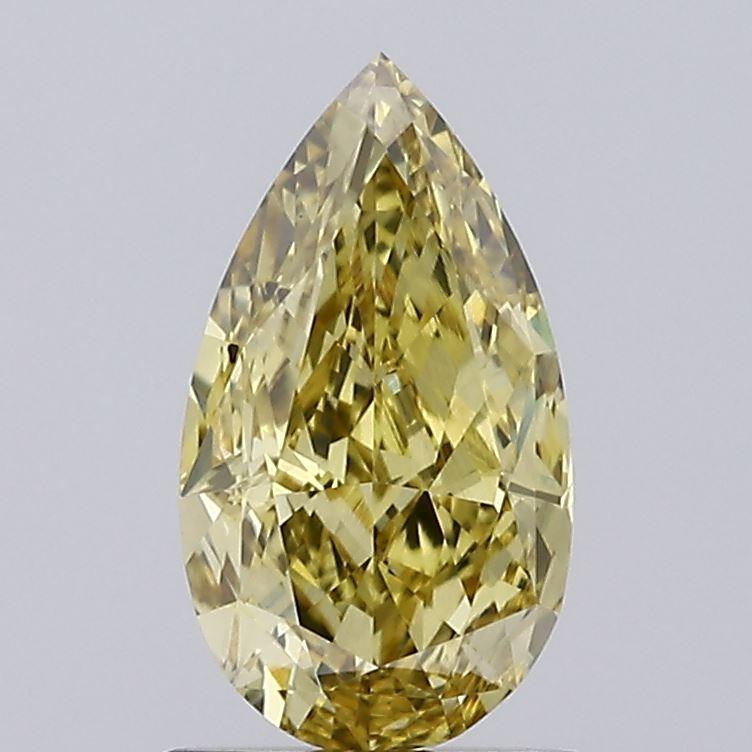1.36 Ct. Fancy Vivid  Yellow Pear Lab Grown Diamond