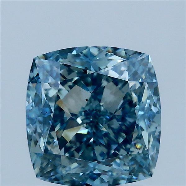 2.54 Ct. Fancy Vivid Blue Cushion Lab Grown Diamond