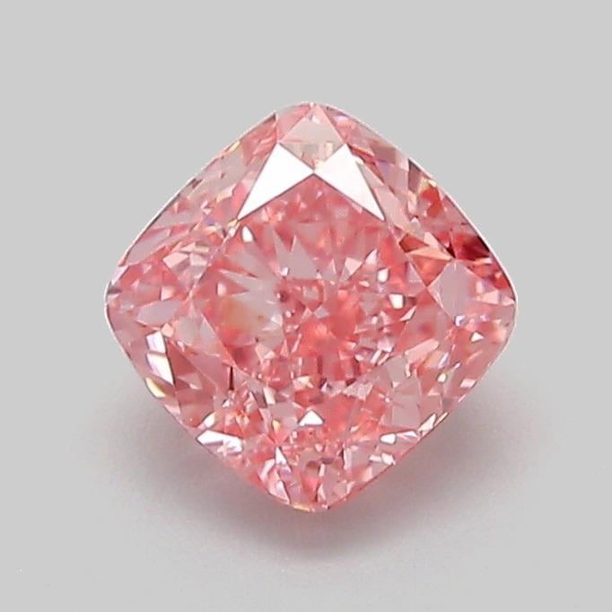 1.02 Ct. Fancy Vivid Pink Cushion Lab Grown Diamond
