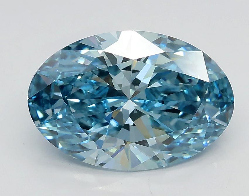 2.08 Ct. Fancy Vivid Blue Oval Lab Grown Diamond