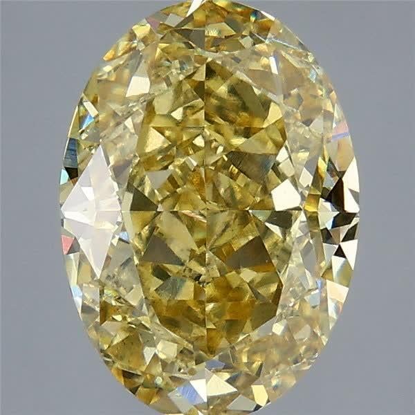 5.09 Ct. Fancy Intense  Yellow Oval Lab Grown Diamond