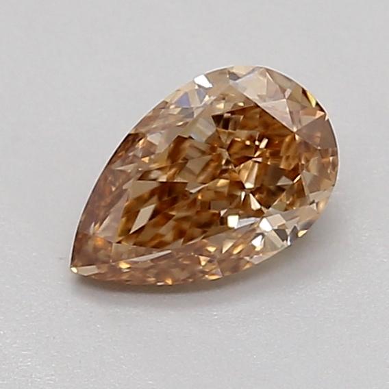 0.34 Ct. Light  Brown Pear Lab Grown Diamond