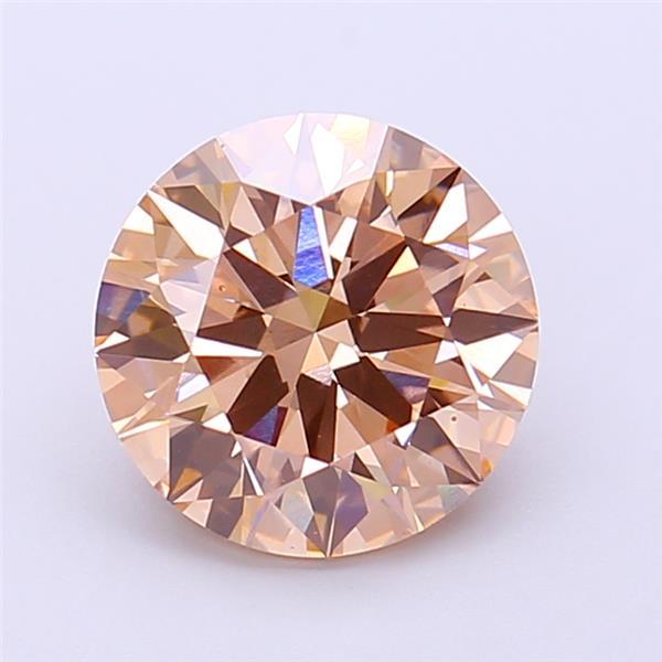 2.40 Ct. Light Brown Round Lab Grown Diamond
