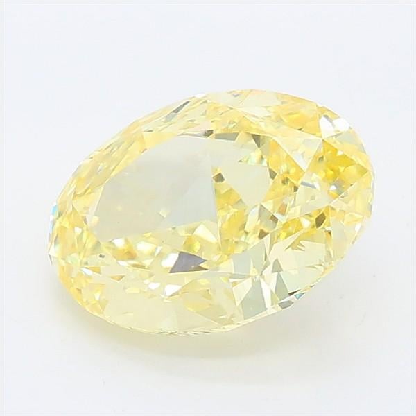 2.12 Ct. Fancy Intense Yellow Oval Lab Grown Diamond