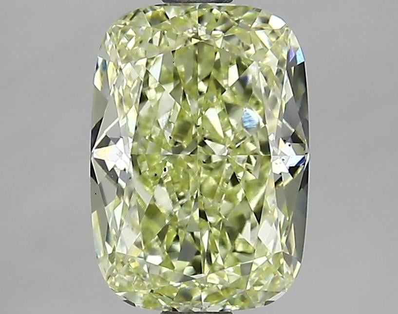 2.21 Ct. Fancy Intense Yellow Cushion Lab Grown Diamond