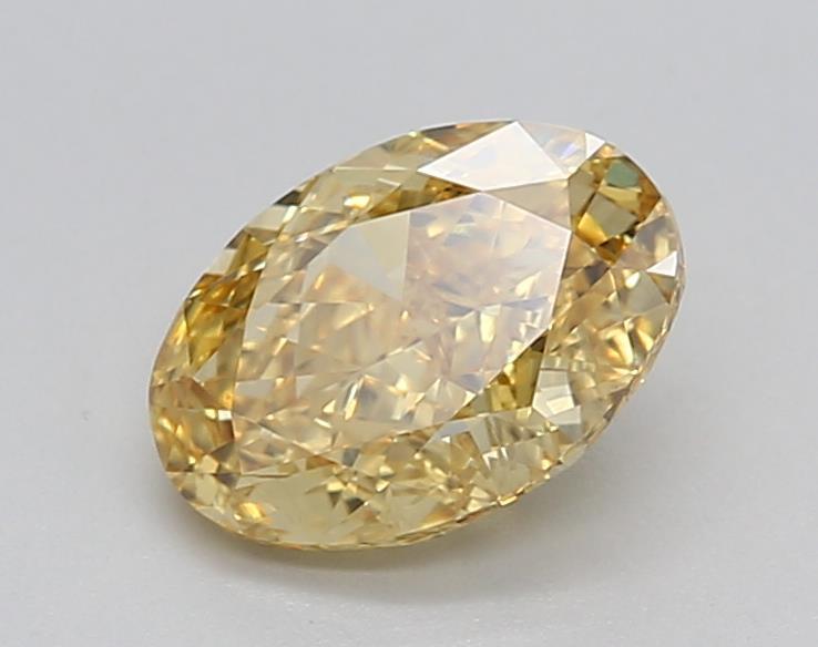 1.17 Ct. Fancy Vivid Yellow Oval Lab Grown Diamond