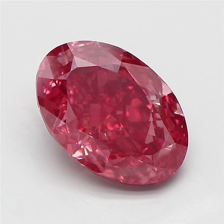 5.63 Ct. Fancy Vivid Pink Oval Lab Grown Diamond