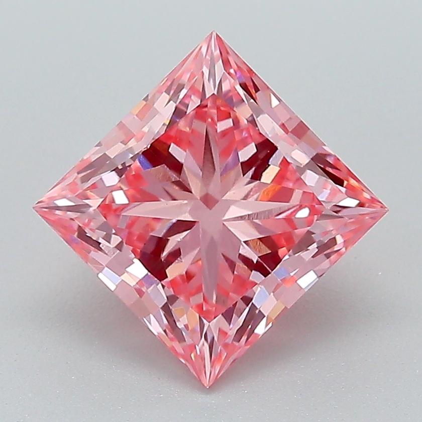 2.31 Ct. Fancy Vivid Pink Princess Lab Grown Diamond